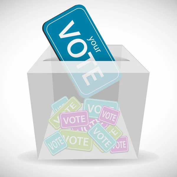 Voting tickets inserting to box — Stock Vector