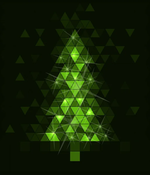 Árbol de Navidad abstracto — Vector de stock