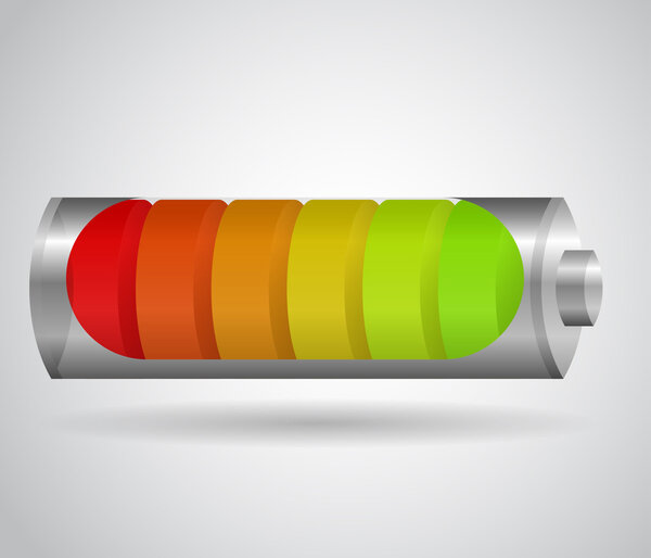 зарядка аккумулятора на белом
