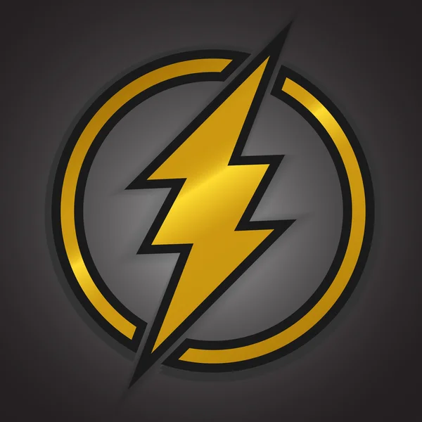 Yellow thunder on dark