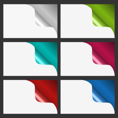 Altı renkli kıvrılmış köşeleri kümesi