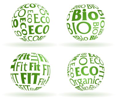 Dört yeşil top kümesi