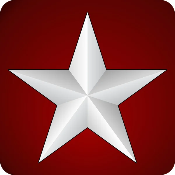 Estrella gris de cinco puntas — Vector de stock