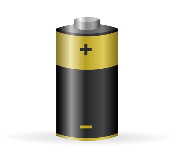 Black and yellow battery — Stock Vector