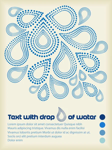 Gotas abstractas de agua — Vector de stock