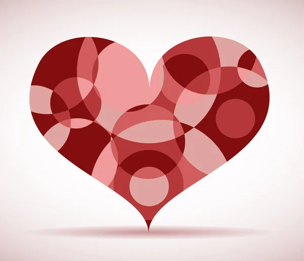 Astratto cuore rosso — Vettoriale Stock