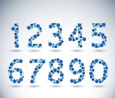 Dekoratif numaralar dizisi