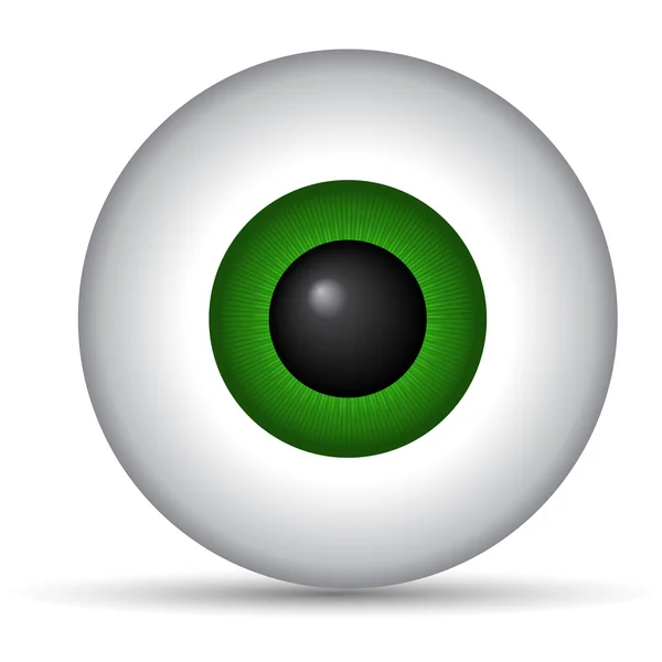 Sizeable green eye ball — Stock Vector