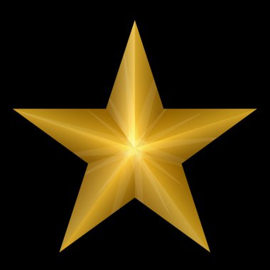 Koyu arka plan üzerinde altın yıldız