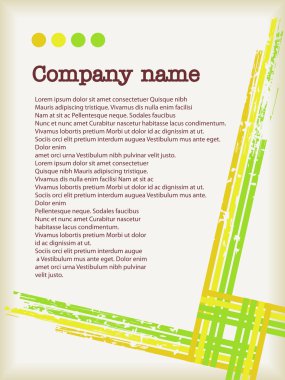 Retro broşür ile renkli çizgiler