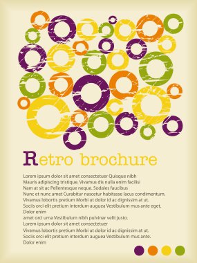 Renkli daireler ile Retro metin şablonu