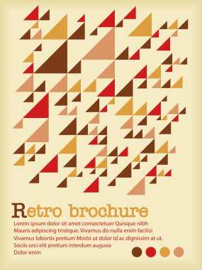 Retro broşür renk üçgen ile