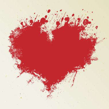 Kalp gibi mürekkep lekesi bakmak