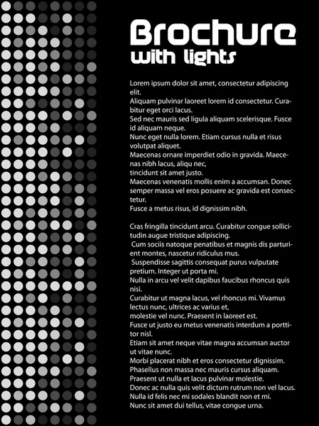 Dark brochure with white dots — Stock Vector