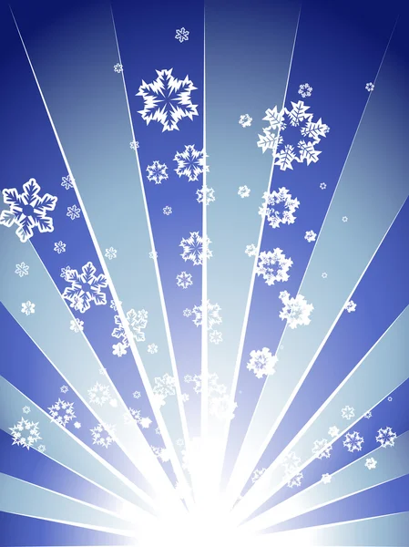 stock vector Blue Christmas card with many snowflakes