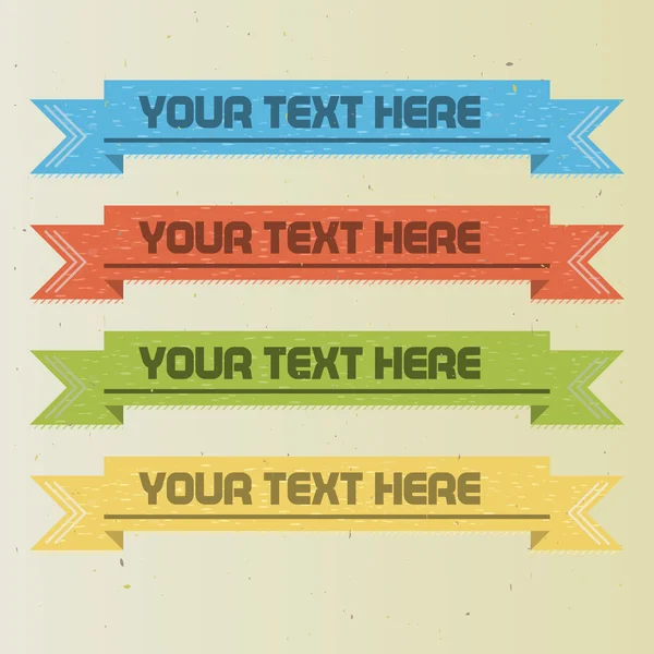 Ribbons with place for your text — Stock Vector