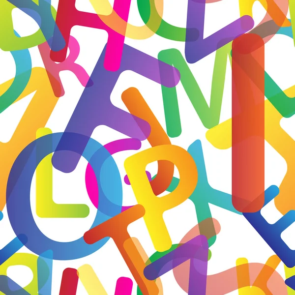 Lettres transparentes colorées — Image vectorielle