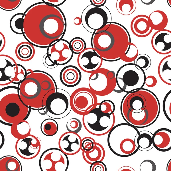 Veel rode en zwarte cirkels — Gratis stockfoto