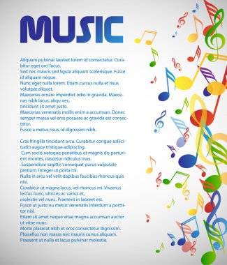 Renkli tunes ile müzik teması