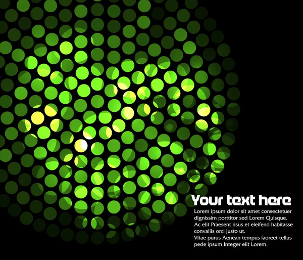 Muchas luces verdes en círculo — Vector de stock