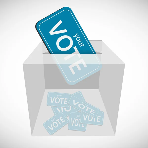 Vote ticket inserted to box — Stock Vector