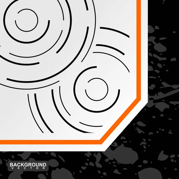 Abstract Design Vector Background Black White Orange — Stock Vector