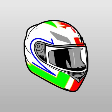 Güzel kask tasarımı vektör çizimi