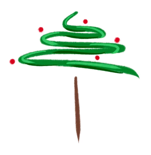 Grüner Weihnachtsbaum Als Symbol Für Ein Glückliches Neues Jahr Frohe — Stockfoto