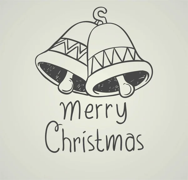 Doodle vector van Christmas bell — Stockvector