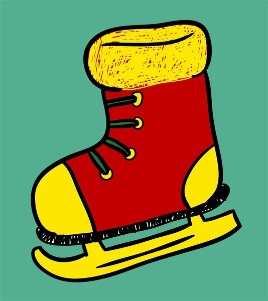 Doodle Vector illustration with skates — ストックベクタ