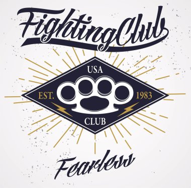 parmak eklemi vintage etiket sokak savaşçısı