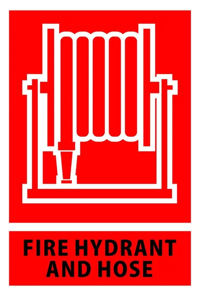 Fire hose reel sign and symbol — Stock Vector