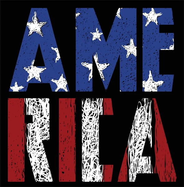 Amerikan grunge yazdırma tee ve arka plan