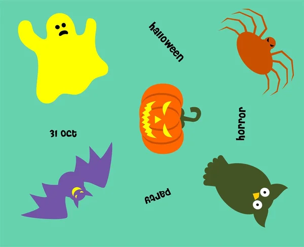 Halloween leuk patroon — Stockvector