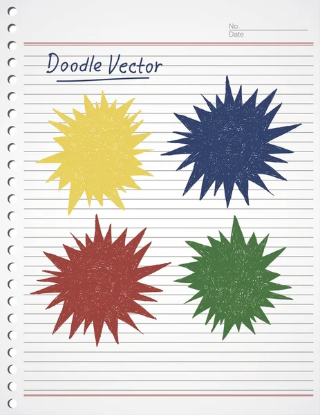 Blasen-Doodle-Vektor — Stockvektor