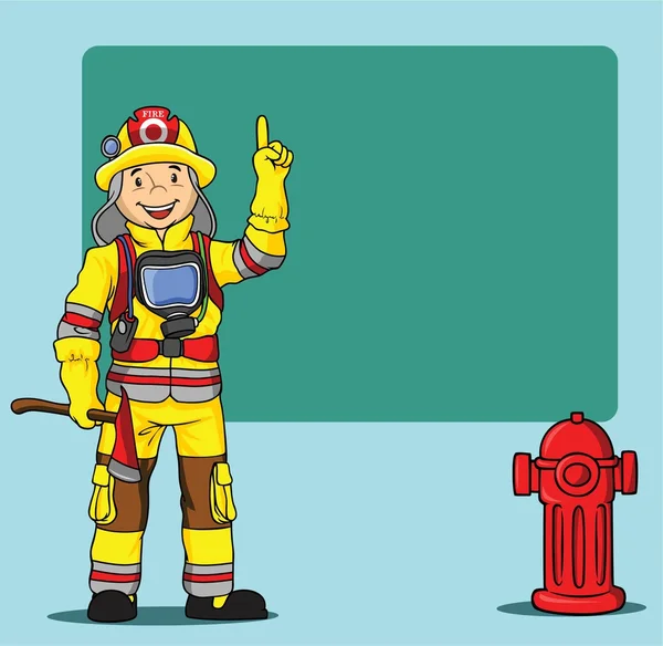 Cartoon-Präsentation der Feuerwehr — Stockvektor