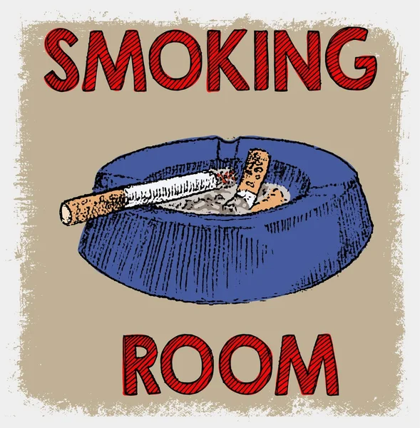 Επιλέξτε δωμάτιο καπνιστών ή χώρος ανάπαυσης — Διανυσματικό Αρχείο