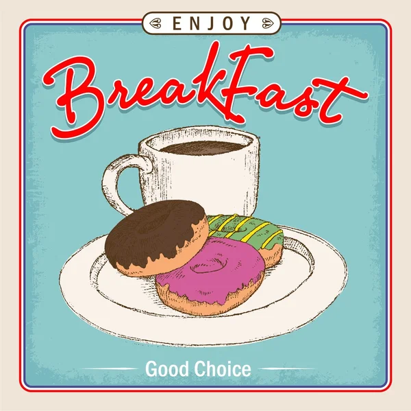 早餐菜单框或插图 图库插图