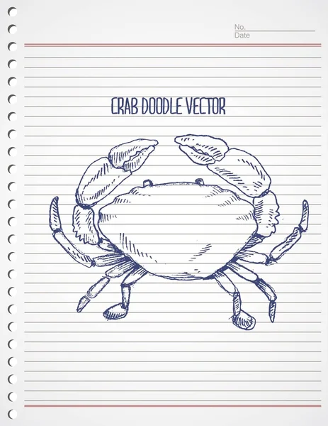 Doodle kraba — Wektor stockowy