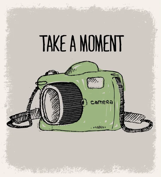 Kroki veya doodle kamera vektör sanat