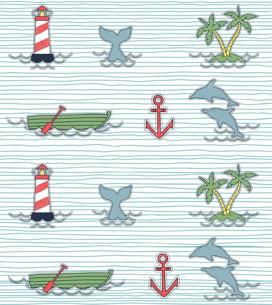 Summer beach holiday pattern