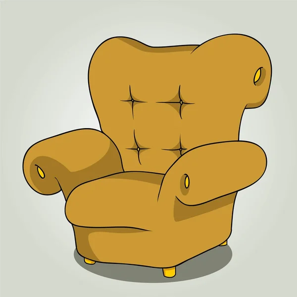 Doodle Sofa isoliert — Stockvektor