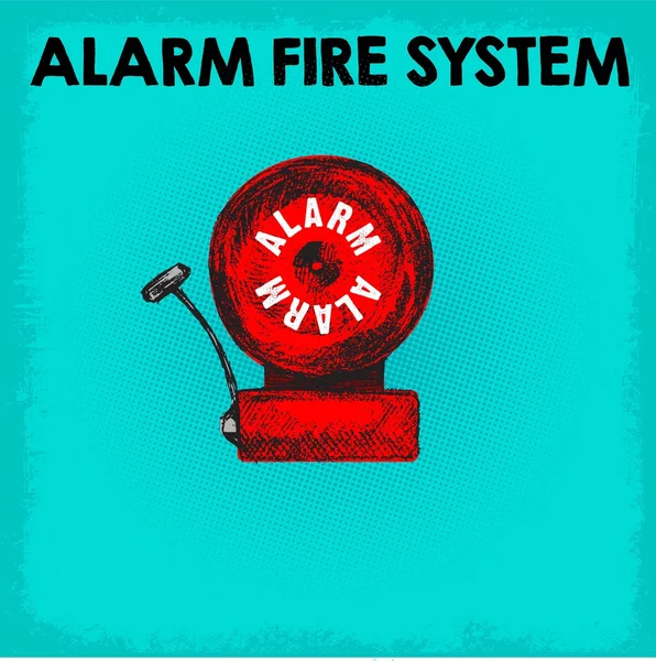 SISTEMA DE FUEGO DE ALARMA — Vector de stock