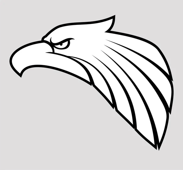 Eagle Head maskot linje — Stock vektor