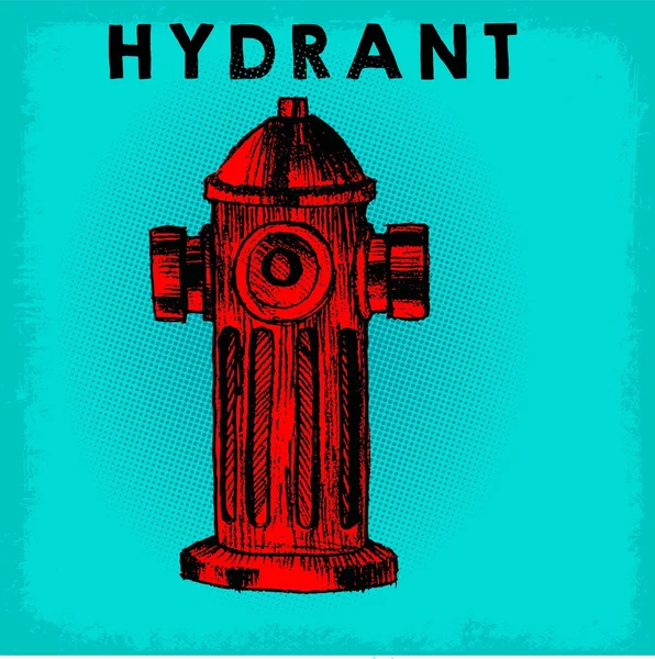 Hydrantu Doodle ikona — Stockový vektor