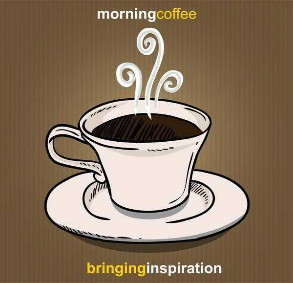 Koffie in de ochtend — Stockvector