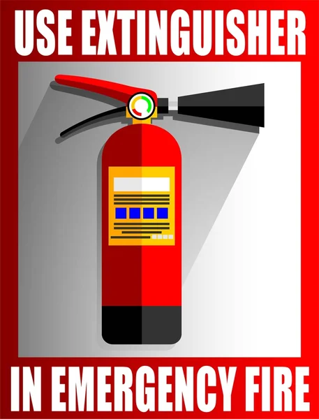 USO EXTINGUISHER PARA REMOVER EL POSTER DE FUEGO O EL Ícono DEL PAMFLETO — Vector de stock