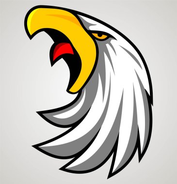 EAGLE HEAD MASCOT VECTOR PATCH OR EMBLEM