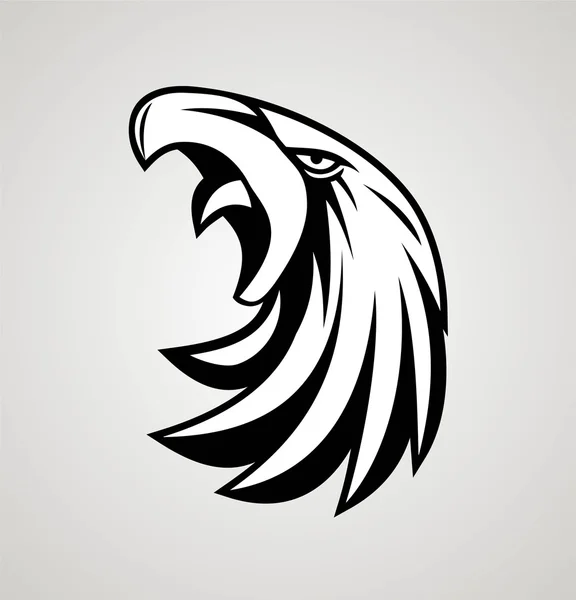 EAGLE HEAD MASCOT VECTOR WITH BLACK LINE — Wektor stockowy