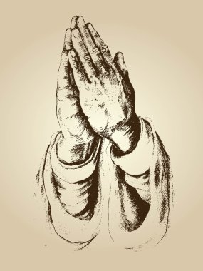 illustration vector of praying hands and faith clipart